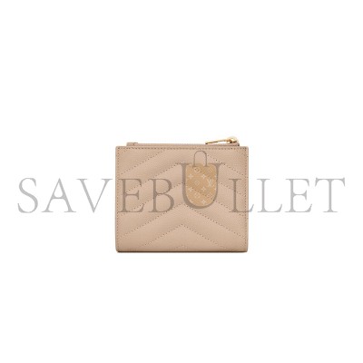 YSL CASSANDRE MATELASSÉ BI-FOLD WALLET IN GRAIN DE POUDRE LEATHER 575879BOW012721 (10.5*8.5*2.5cm)